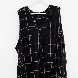 Window pane Tank-blouse